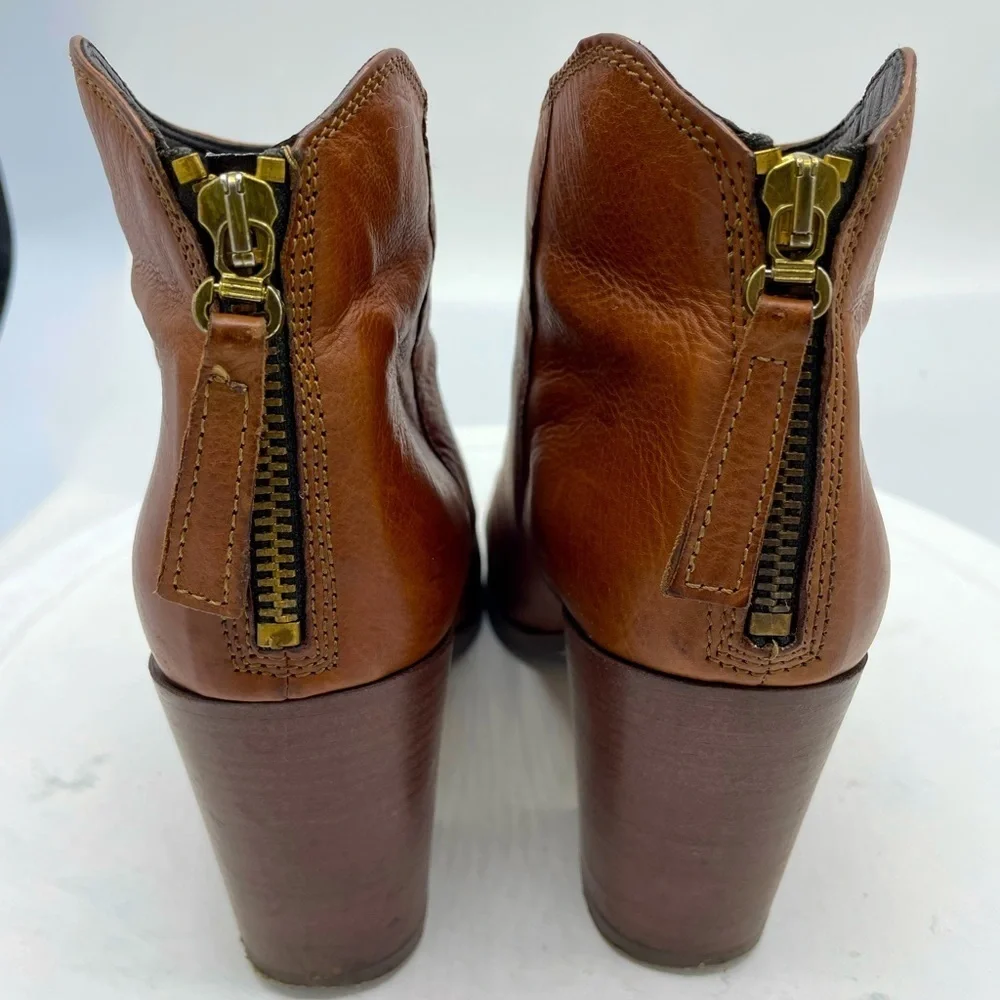 Clarks Lora Lana Brown Leather Booties